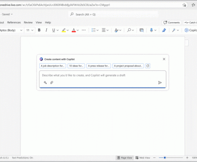 Microsoft 365 Copilot dans Word